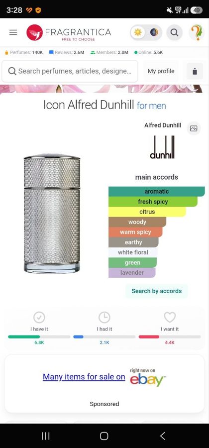 Alfred Dunhill Icon for men
